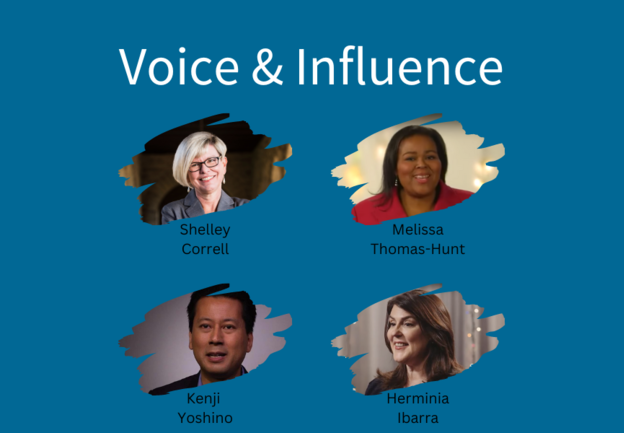 Voice & Influence Shelley Correll, Melissa Thomas-Hunt, Kenji Yoshino, Hermnia Ibarra